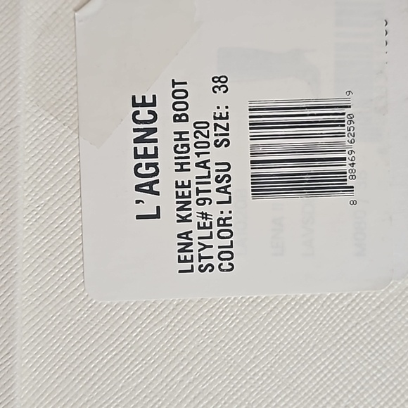 NIB. L'AGENCE Lena Knee High Boot in Lavender Suede - Picture 15 of 15